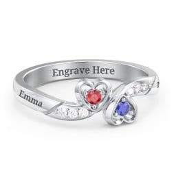Duo of Hearts Ring