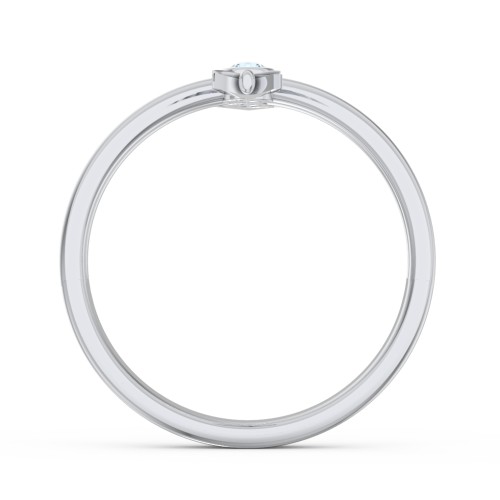 Cupid's Arrow Ring – Sterling Silver with Blue Topaz