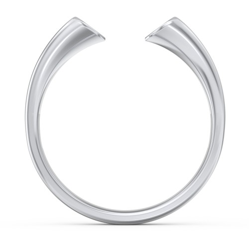 Engravable Open Cuff Heart Ring