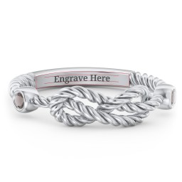 Rope Infinity Ring with Gemstones