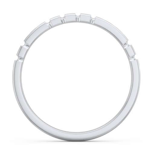 "Love" Morse Code Ring with Accents – Sterling Silver with White Premium Zirconia
