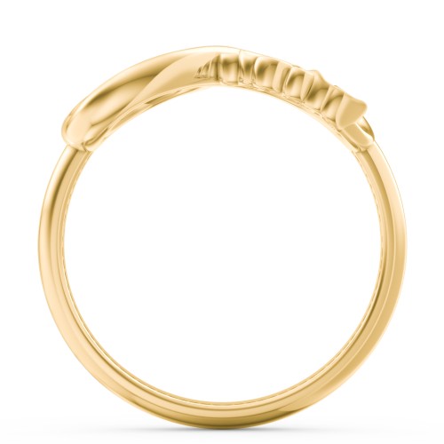 2023 Infinity Ring with Birthstone – 9kt Yellow Gold with Blue Sapphire