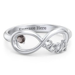 2024 Infinity Ring with Birthstone