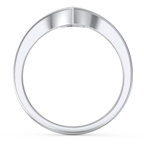 Pear Birthstone V-Shape Ring