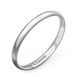 Half Round Comfort Fit Wedding Band - 2mm Width