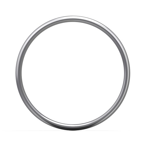 Half Round Comfort Fit Wedding Band - 2mm Width – Sterling Silver