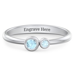 Generations 2-Stone Bezel Set Mother's Ring