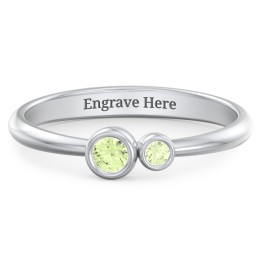 Generations 2-Stone Bezel Set Mother's Ring