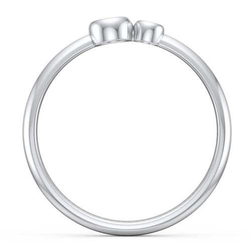 Generations 2-Stone Bezel Set Mother's Ring – Sterling Silver with Cubic Zirconia