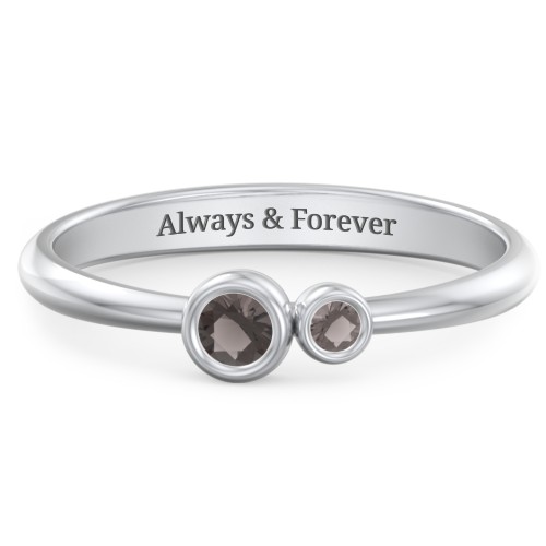 Generations 2-Stone Bezel Set Mother's Ring