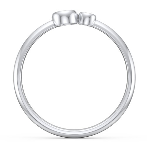 Generations 2-Stone Bezel Set Mother's Ring – Sterling Silver with Blue Topaz and Pink Tourmaline