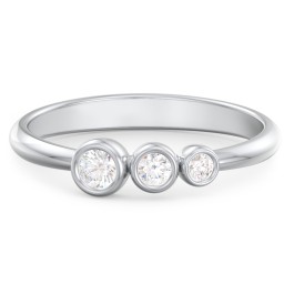 Generations 3-Stone Bezel Set Mother's Ring