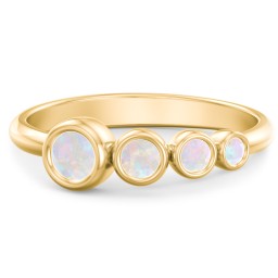 Generations 4-Stone Bezel Set Mother's Ring