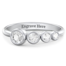 Generations 4-Stone Bezel Set Mother's Ring