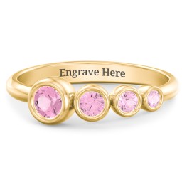 Generations 4-Stone Bezel Set Mother's Ring
