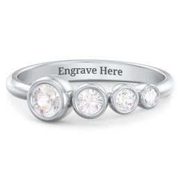 Generations 4-Stone Bezel Set Mother's Ring