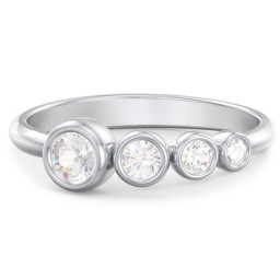 Generations 4-Stone Bezel Set Mother's Ring