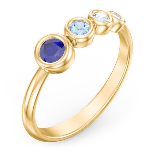 Generations 4-Stone Bezel Set Mother's Ring