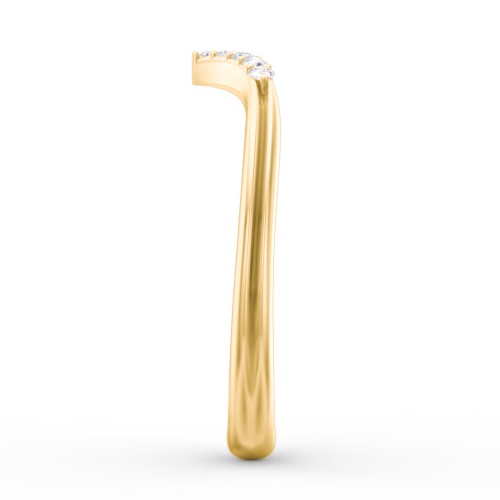 V-Band Wedding Ring With Accents