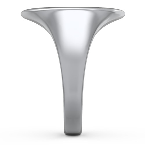 Pavé Initial Signet Ring - G – Sterling Silver with White Premium Zirconia