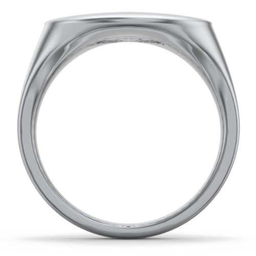 Pavé Initial Signet Ring - G – Sterling Silver with White Premium Zirconia