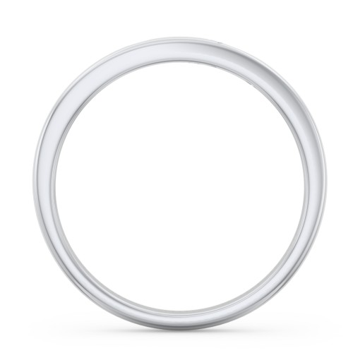 Baby Footprint Cutout Band with Birthstone