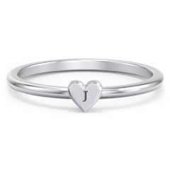 Engravable Dainty Heart Ring