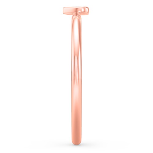 Engravable Dainty Heart Ring – 9kt Rose Gold