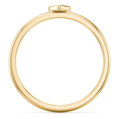 Engravable Dainty Heart Ring – 9kt Yellow Gold