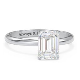 2 ct. (8x6mm) Emerald-Cut Solitaire Moissanite Engagement Ring