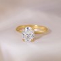 2 ct. (9x7mm) Oval Solitaire Moissanite Engagement Ring