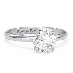 1.5 ct. (7.5mm) Classic Solitaire Moissanite Engagement Ring