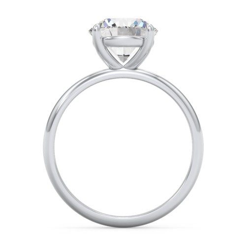 2.5 ct. (8.5mm) Classic Solitaire Moissanite Engagement Ring – 9kt White Gold with Moissanite