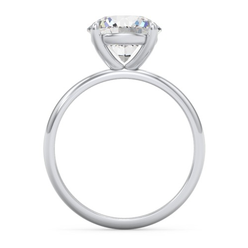 3 ct. (9mm) Classic Solitaire Moissanite Engagement Ring – 9kt White Gold with Moissanite