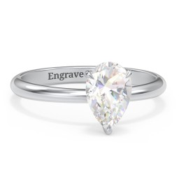 1.5 ct. (9x6mm) Pear Solitaire Moissanite Engagement Ring