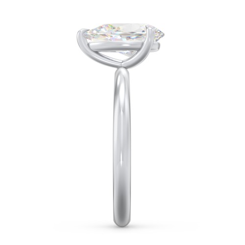 2.5 ct. (10.5x7mm) Pear Solitaire Moissanite Engagement Ring – 9kt White Gold with Moissanite