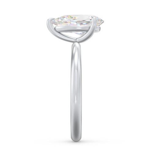 3 ct. (11x7mm) Pear Solitaire Moissanite Engagement Ring – 9kt White Gold with Moissanite