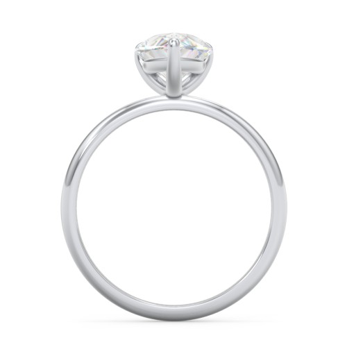 3 ct. (11x7mm) Pear Solitaire Moissanite Engagement Ring – 9kt White Gold with Moissanite
