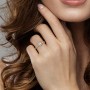 1 ct. (7x5mm) Emerald Moissanite Engagement Ring With 1.5mm Side Stones