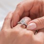 1 ct. (10x5mm) Marquise Moissanite Engagement Ring With 2mm Side Stones