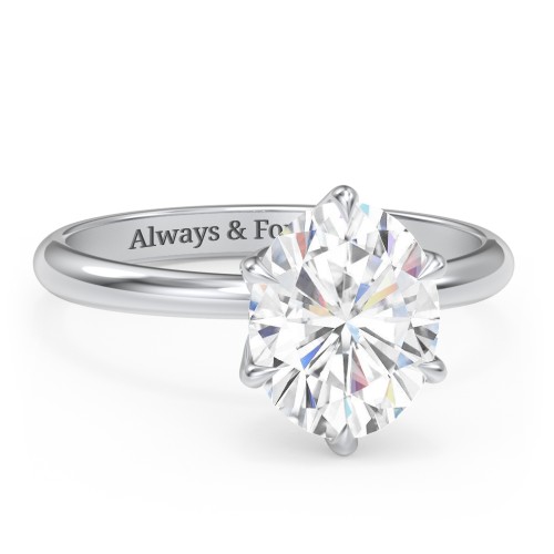 3 ct. (10x8mm) Moissanite Engagement Ring with Tulip Setting