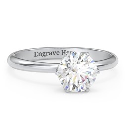 1.5 ct. (7.5mm) Moissanite Engagement Ring with Tulip Setting