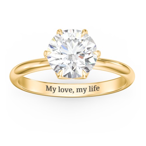 2 ct. (8mm) Moissanite Engagement Ring with Tulip Setting