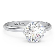 2.5 ct. (8.5mm) Moissanite Engagement Ring with Tulip Setting