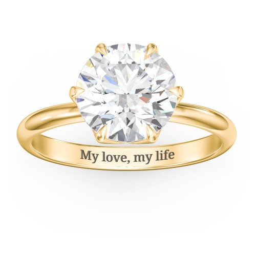 3 ct. (9mm) Moissanite Engagement Ring with Tulip Setting