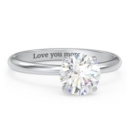 1.5 ct. (7.5mm) Moissanite Engagement Ring with Hidden Halo