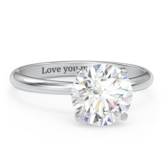 2.5 ct. (8.5mm) Moissanite Engagement Ring with Hidden Halo