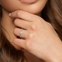 1 ct. (7x5mm) Oval Moissanite Engagement Ring with Tapered Knife Edge