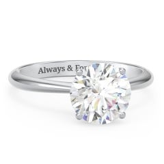 2.5 ct. (8.5mm) Moissanite Engagement Ring with Tapered Knife Edge