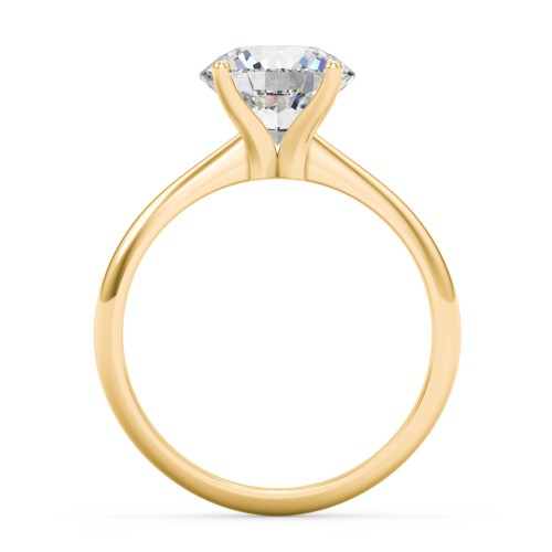 2.5 ct. (8.5mm) Moissanite Engagement Ring with Tapered Knife Edge